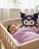 Plaid Bébé avec peluche Kuromi et Melody 45cm- – Image 4