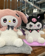 Plaid Bébé avec peluche Kuromi et Melody 45cm- – Image 8