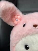 Puffy, le lapin le plus mignon avec un chapeau et une robe rose ! – Image 6